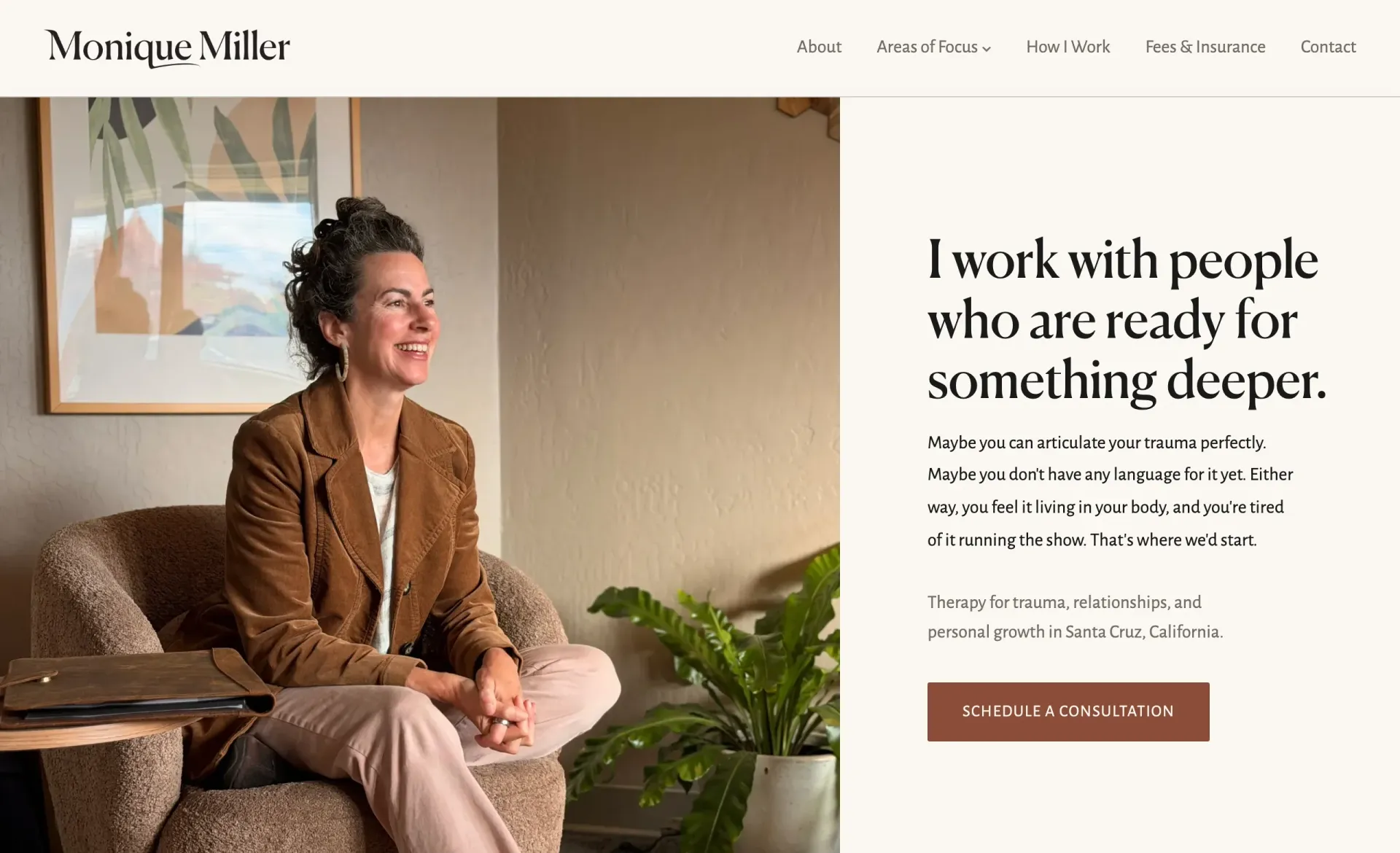 Monique Miller's website